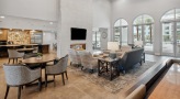 expansive clubhouse with fireplace