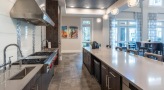 clubhouse kitchen with a long island