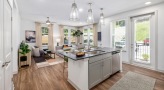spacious kitchen with open countertop