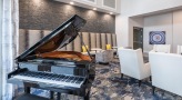a piano in clubhouse