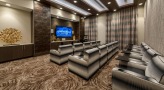 spacious movie room
