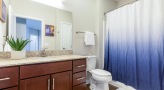bathroom with shower/tub combo