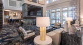 clubroom with a fireplace