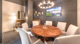 chandelier in conference room