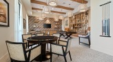 table and chairs in clubhouse corner