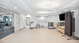 yoga studio with ample lighting
