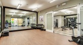 Fitness center at Overture Stone Oak apartments in San Antonio, TX, featuring cardio equipment and exercise machines.