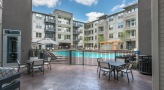 outdoor pool and seating area
