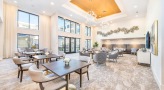 Large clubroom with a fireplace 