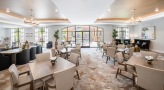 Large well lit lobby with ample seating 