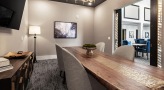 a meeting room with a large table