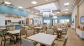 community area with tables and chairs