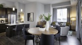 Demonstration kitchen with seating