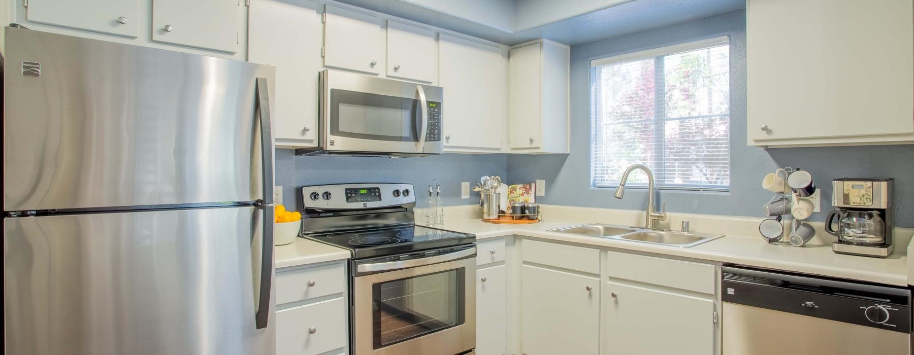 kitchen with stainless steel appliances