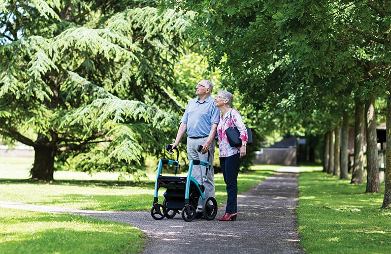 couple walking in the park