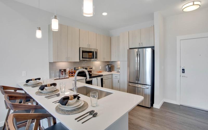 kitchen with island