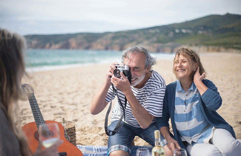 people at the beach