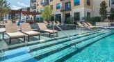 Large sparkling blue pool 
