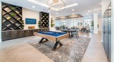 Large game room with pool table