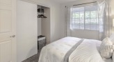 bedroom with a large window