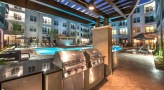 grill and pool area