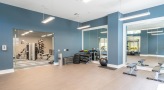 yoga studio with floor to ceiling mirrors