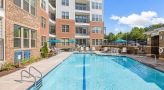 Large sparkling blue pool 