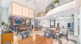 Spacious clubroom with two levels 