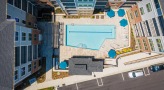 Large sparkling blue pool 