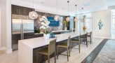 Demonstration kitchen with seating