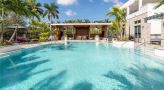 Large sparkling blue pool 